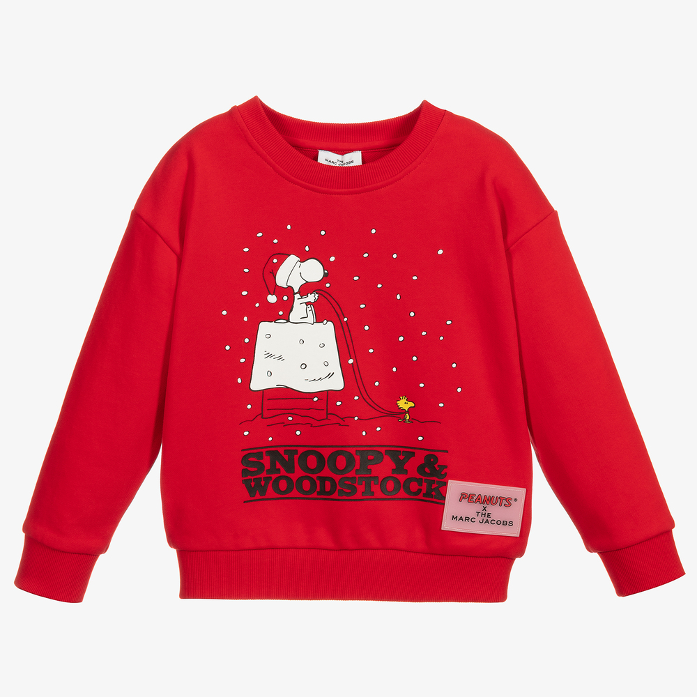 MARC JACOBS - Red Cotton Snoopy Sweatshirt | Childrensalon
