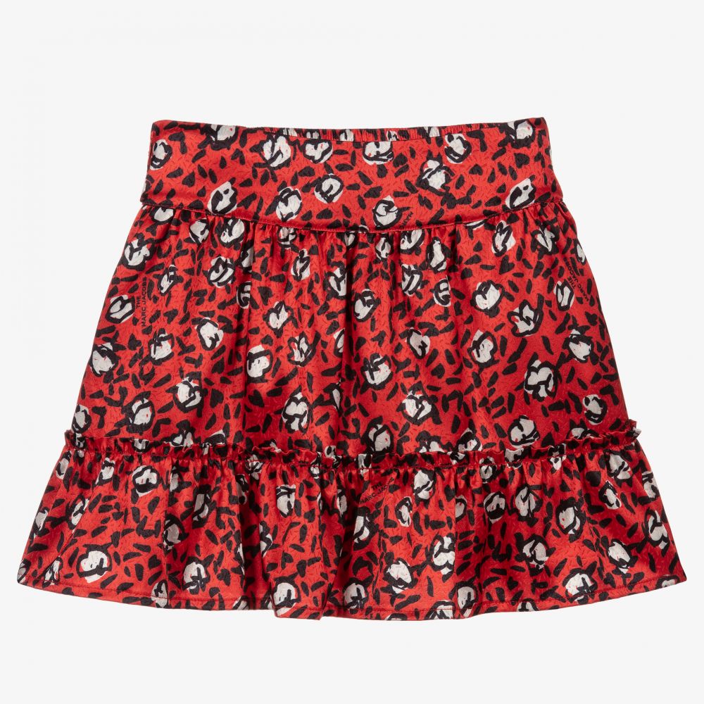 MARC JACOBS - Красная атласная юбка в цветочек | Childrensalon
