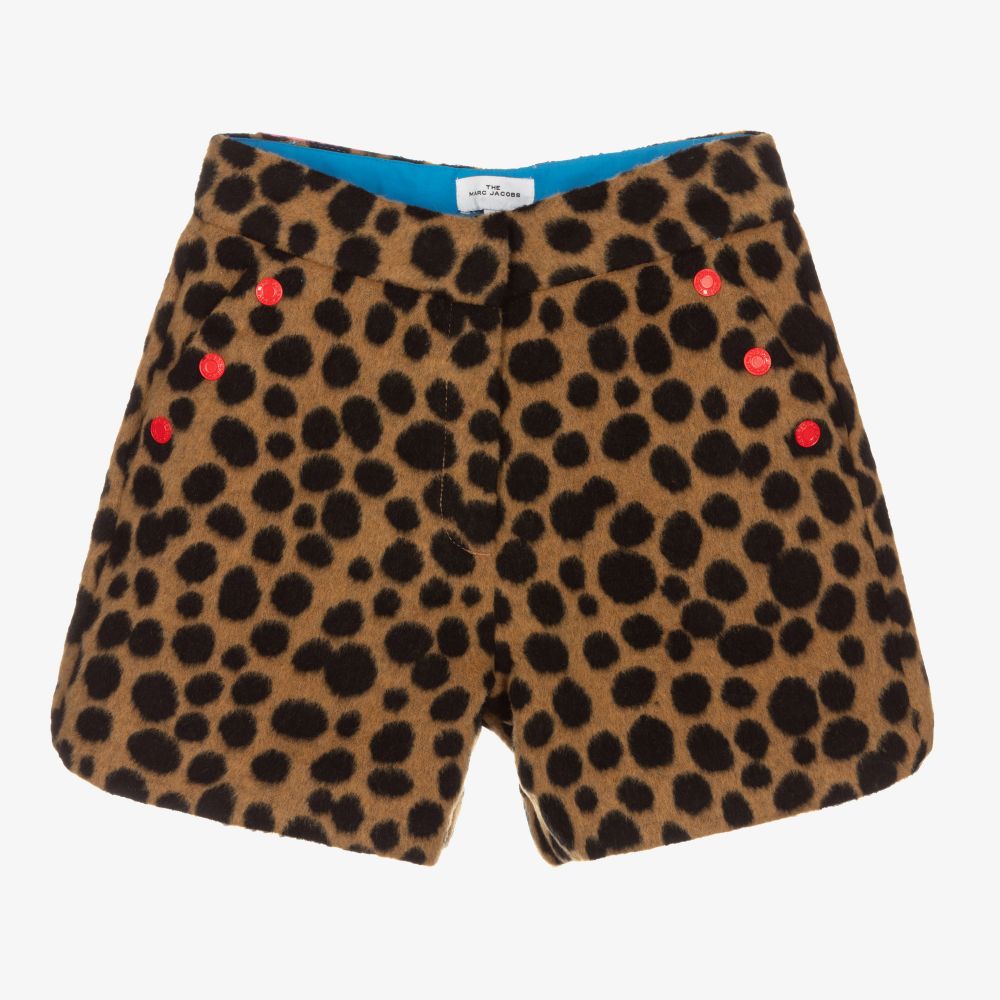 MARC JACOBS - Braune Teen Shorts mit Geparden-Print | Childrensalon
