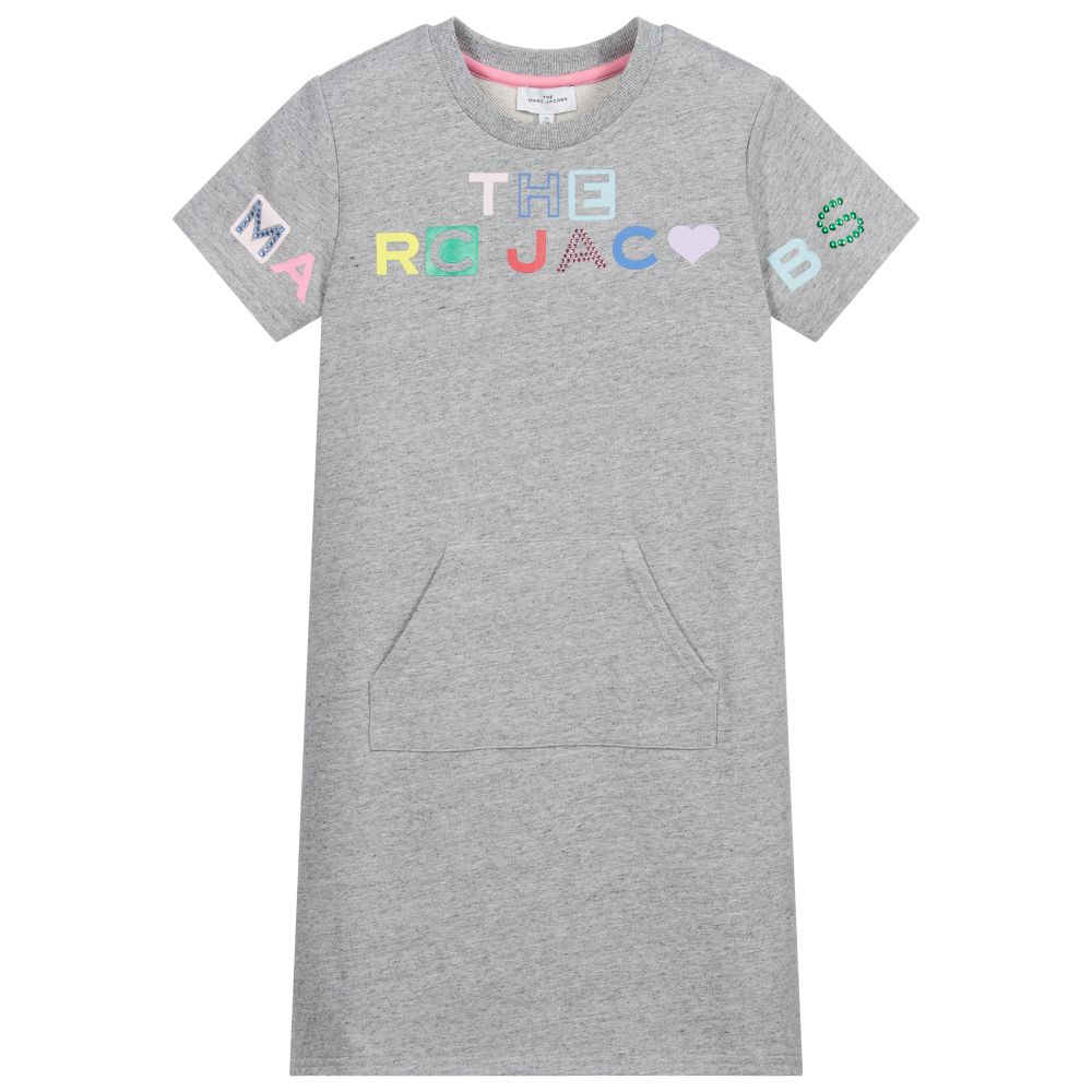 MARC JACOBS - Teen Grey Logo Jersey Dress | Childrensalon