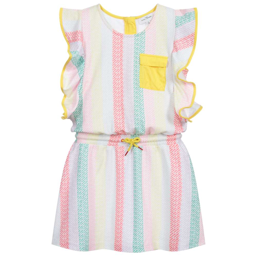 MARC JACOBS - فستان تينز بولي وقطن بطبعة ملونة  | Childrensalon
