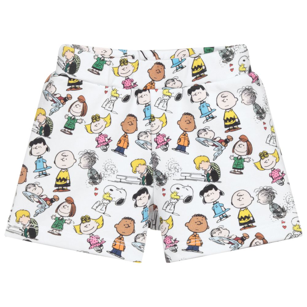 MARC JACOBS -  Weiße Jersey-Shorts mit Peanuts-Print | Childrensalon
