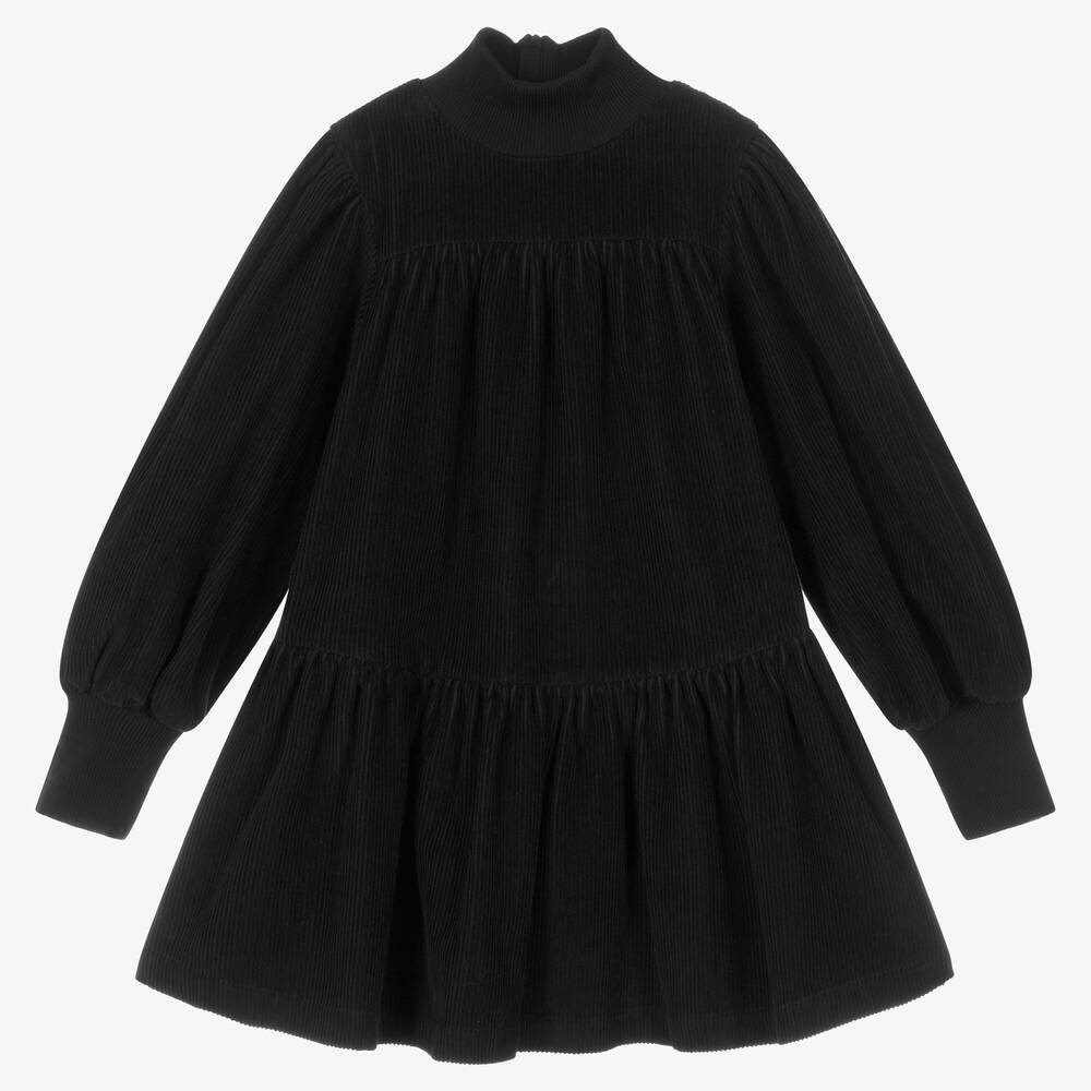 The Middle Daughter-Girls Black Corduroy Dress | Childrensalon Outlet