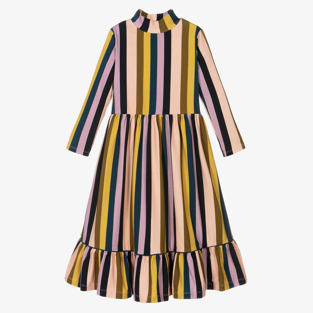 The Middle Daughter - Girls Blue Striped Dress | Childrensalon