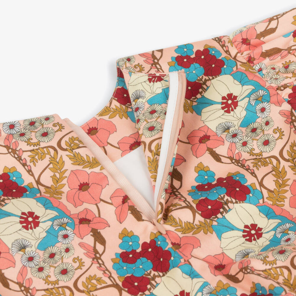 The Middle Daughter-بلوزة بطبعة ورود قطن لون زهري للبنات | Childrensalon Outlet