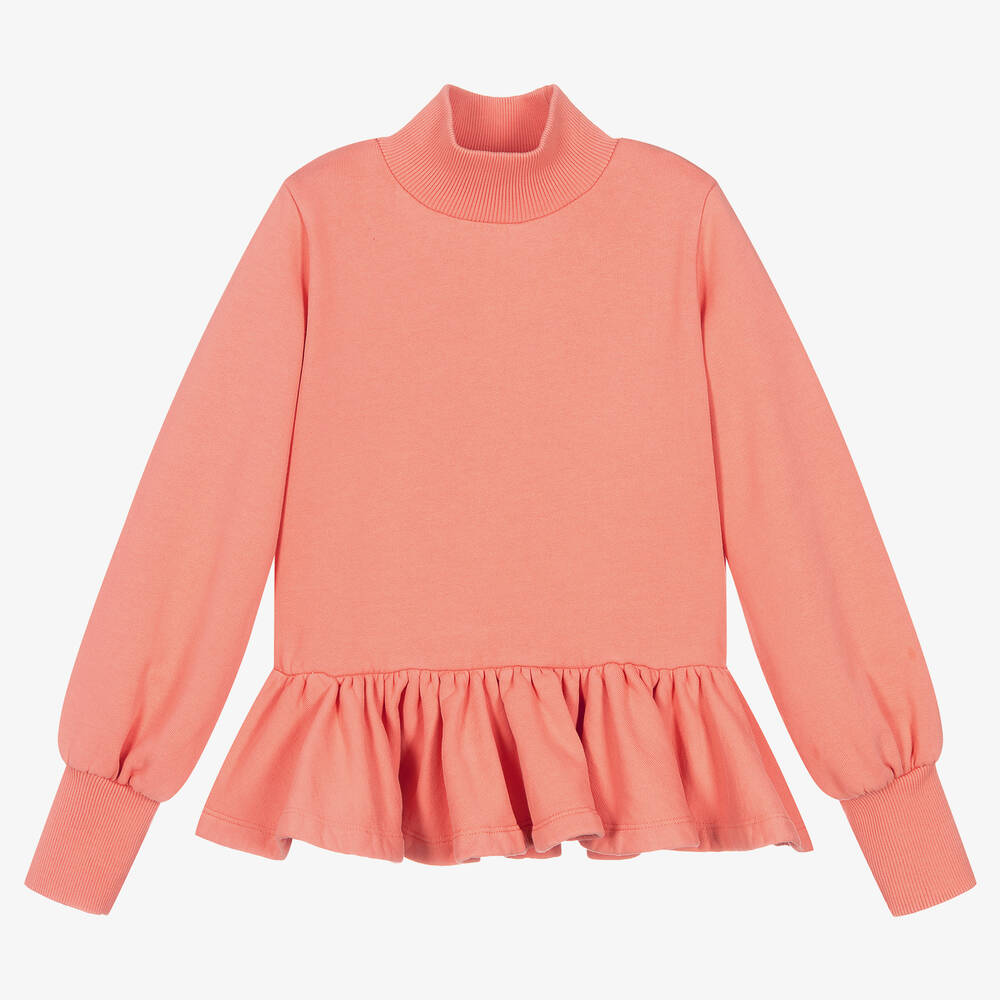 The Middle Daughter - Korallenrosa Schößchen-Sweatshirt | Childrensalon