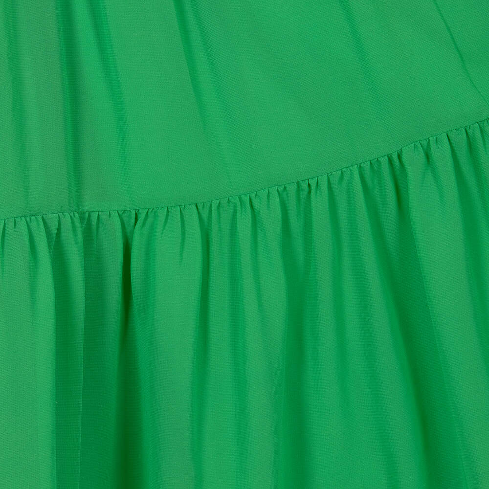 The Middle Daughter-Girls Green Chiffon Dress | Childrensalon Outlet
