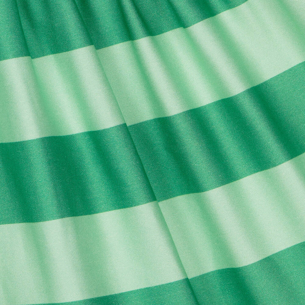 The Middle Daughter-Girls Green Striped Cotton Dress | Childrensalon Outlet