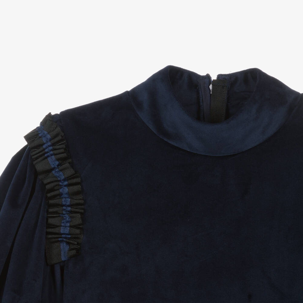 The Middle Daughter-فستان مخمل لون كحلي | Childrensalon Outlet