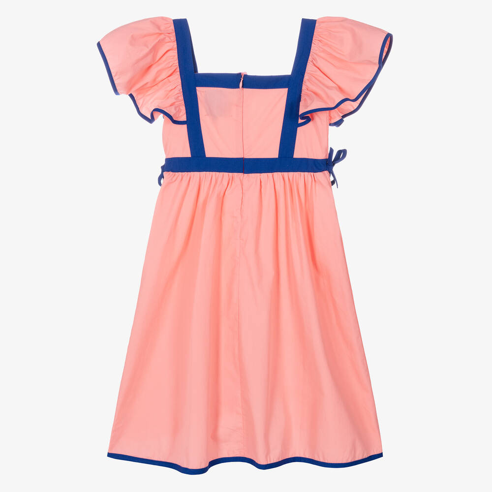 The Middle Daughter-Girls Pink & Blue Cotton Dress | Childrensalon Outlet