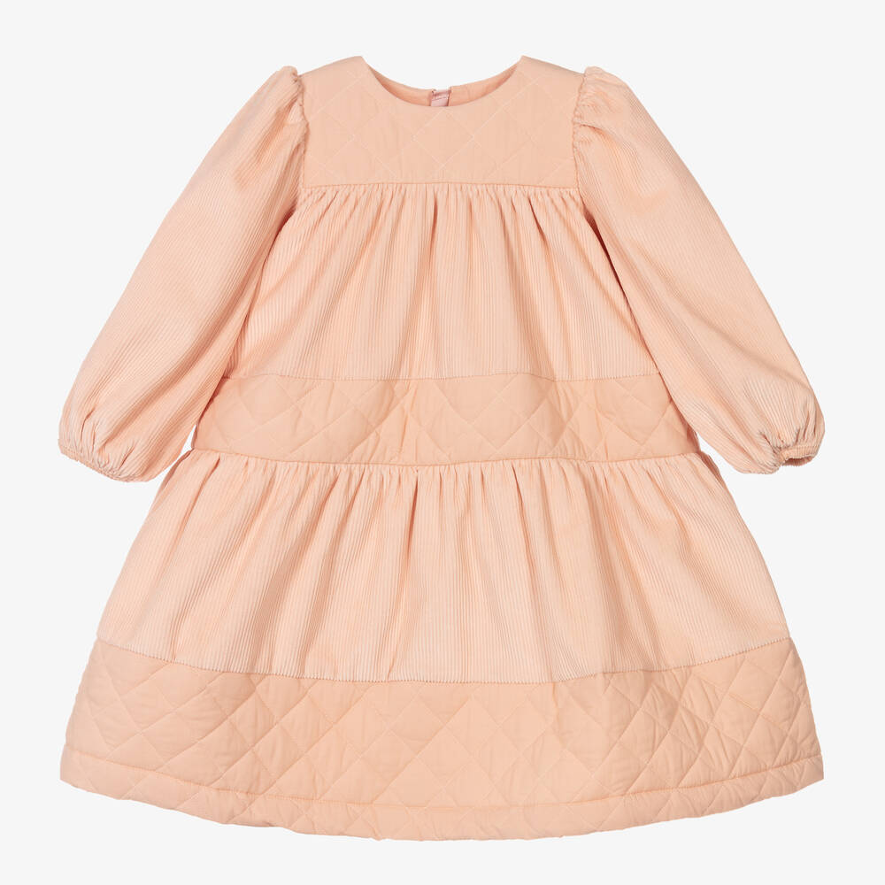 The Middle Daughter - Robe rose velours en côtelé fille | Childrensalon