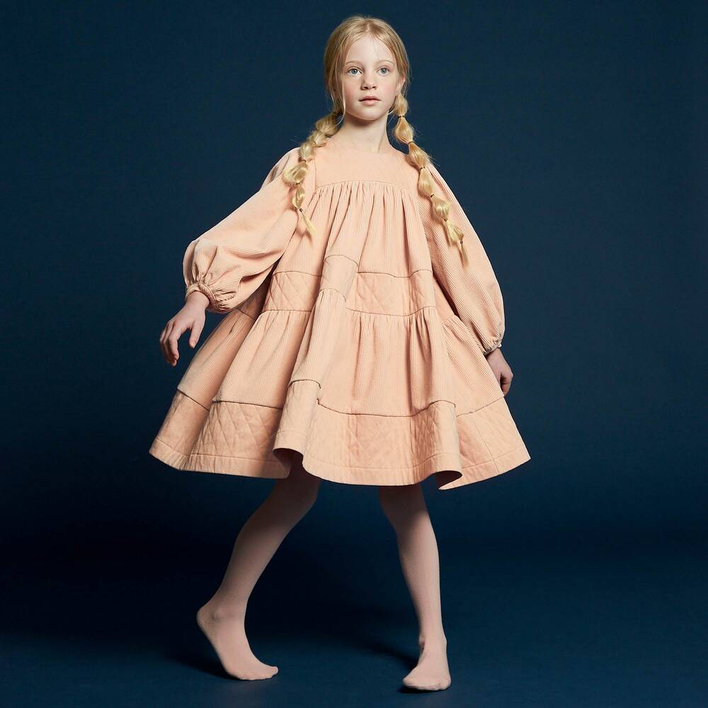 The Middle Daughter-Girls Pink Corduroy Dress | Childrensalon Outlet