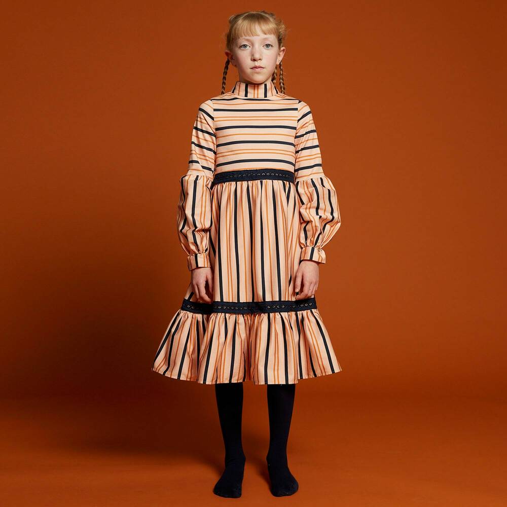 The Middle Daughter-Girls Pink Striped Dress | Childrensalon Outlet