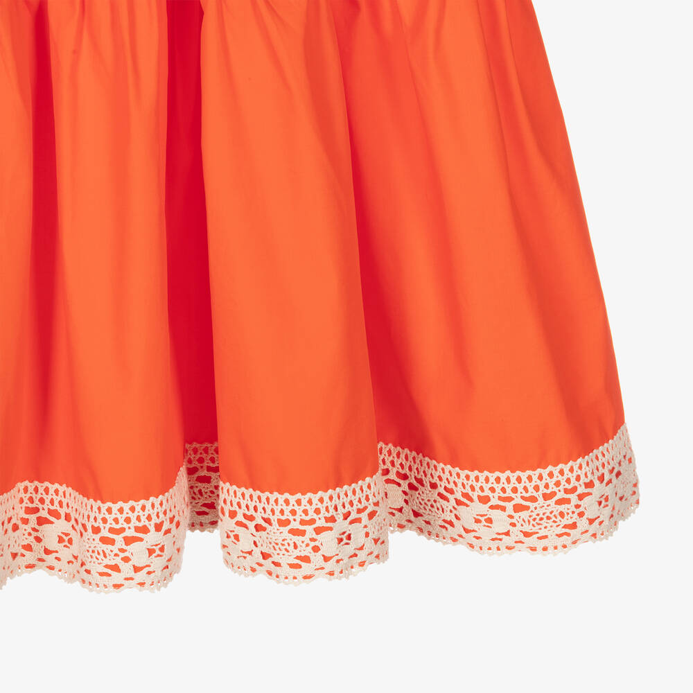 The Middle Daughter-Красное многоярусное платье из хлопка | Childrensalon Outlet