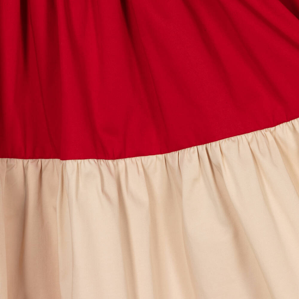 The Middle Daughter-Кремово-красное платье с фестонами | Childrensalon Outlet