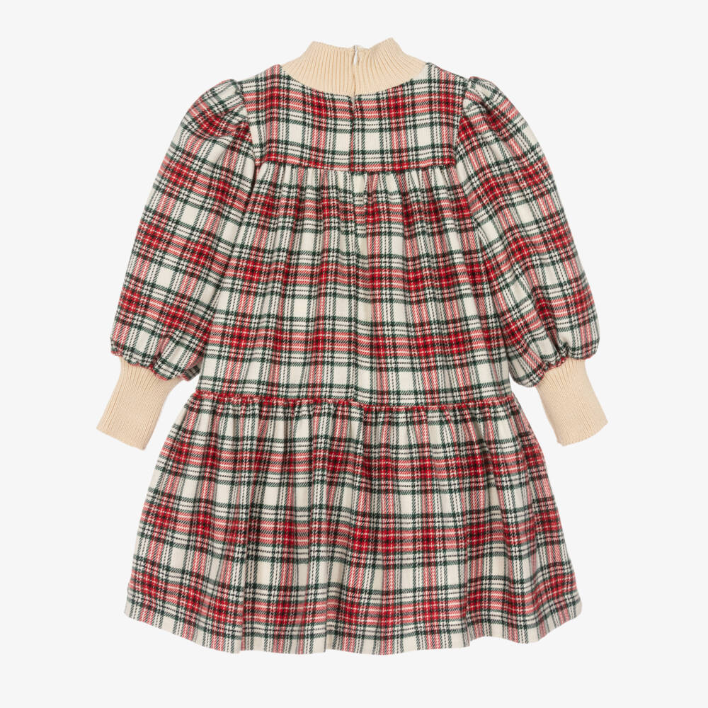 The Middle Daughter-Girls Tiered Red Check Dress | Childrensalon Outlet