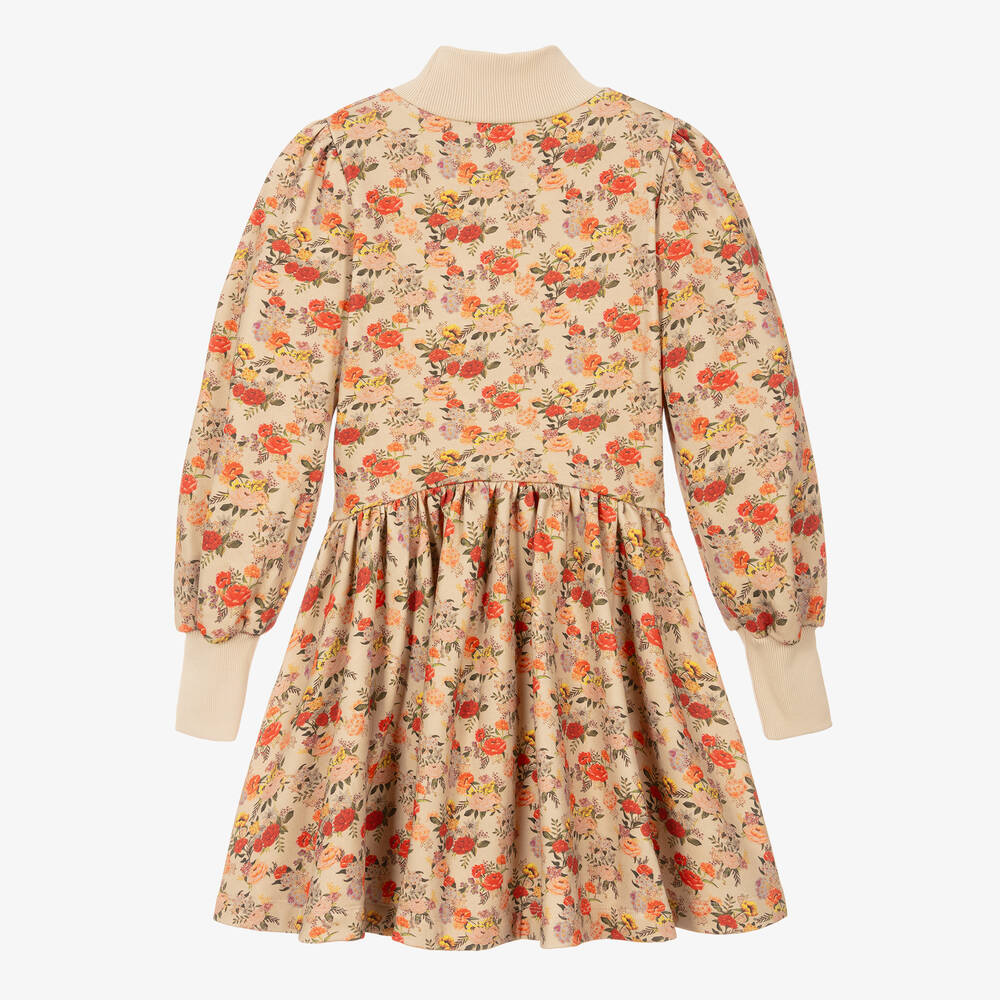 The Middle Daughter-Бежево-красное платье с цветами | Childrensalon Outlet