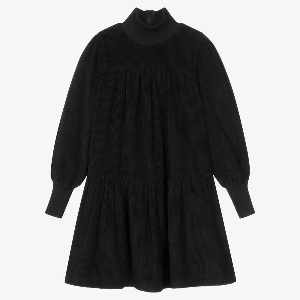 The Middle Daughter - Robe noire en velours côtelé ado | Childrensalon