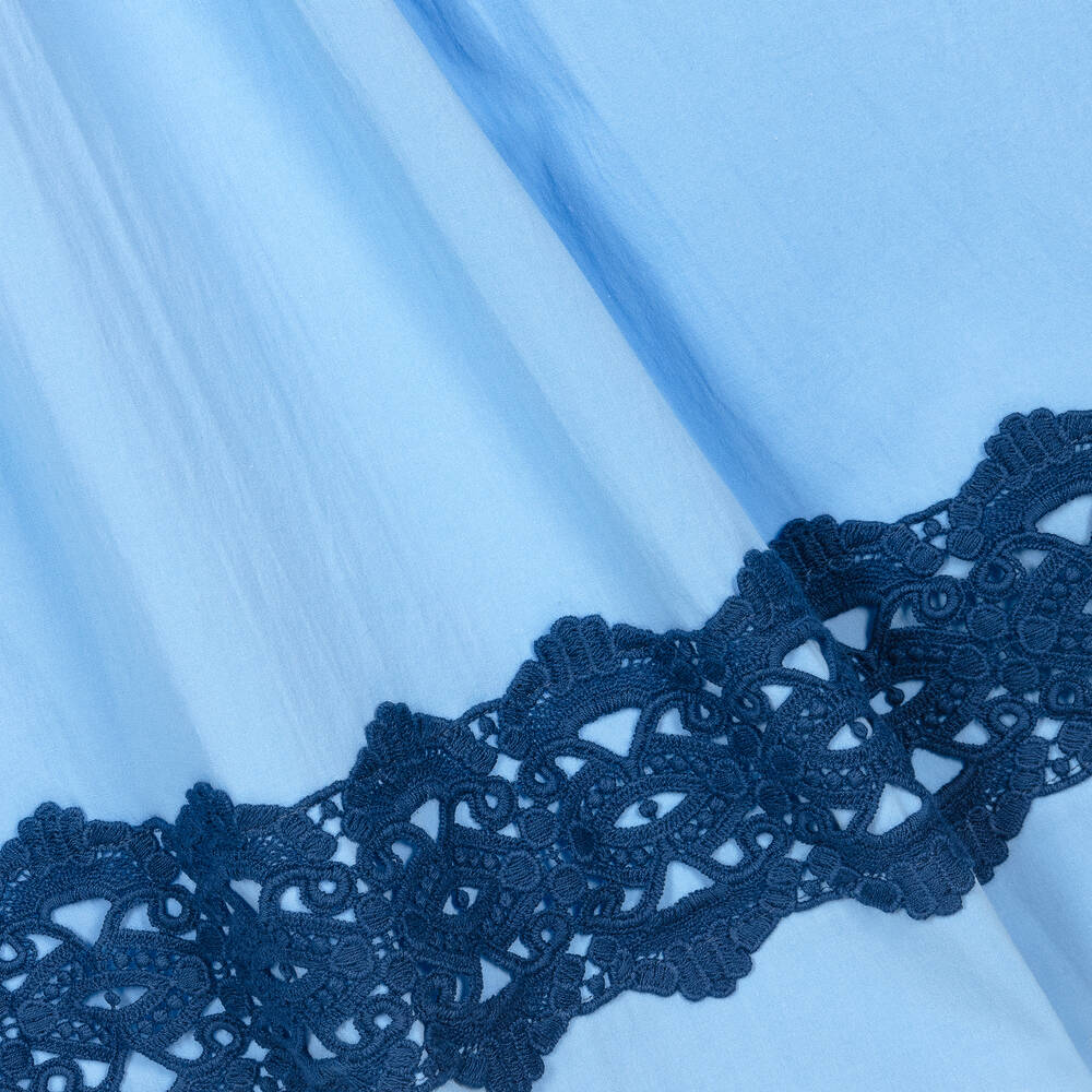 The Middle Daughter-Teen Girls Blue Cotton Dress | Childrensalon Outlet