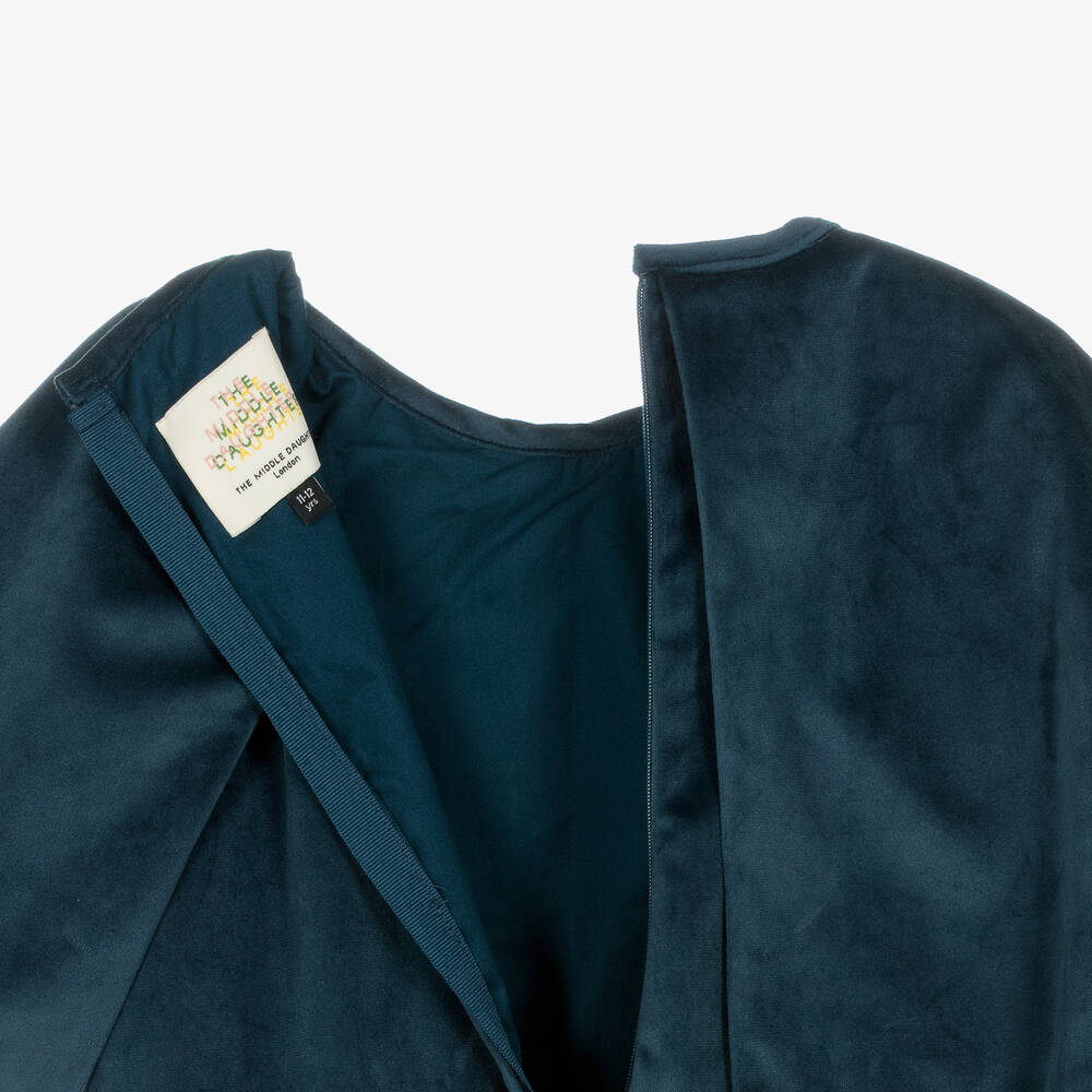 The Middle Daughter-Teen Girls Navy Blue Velvet Dress | Childrensalon Outlet
