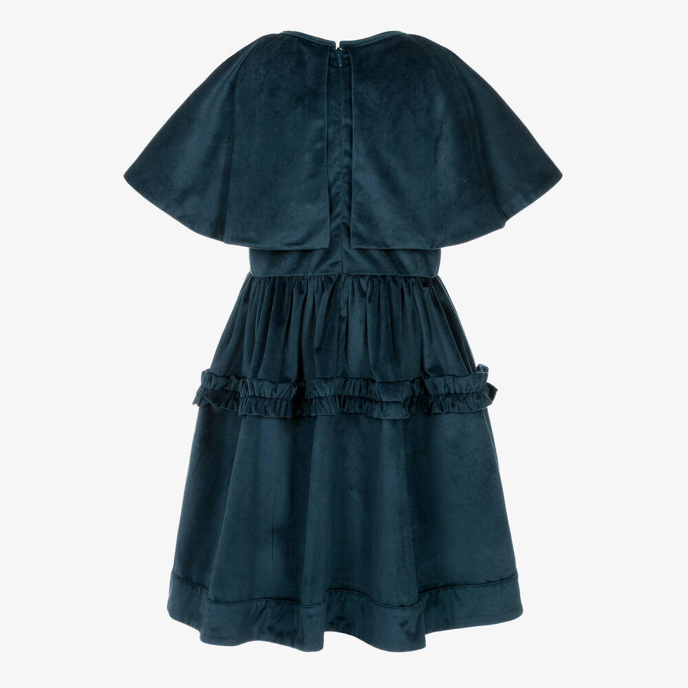 The Middle Daughter-Teen Girls Navy Blue Velvet Dress | Childrensalon Outlet