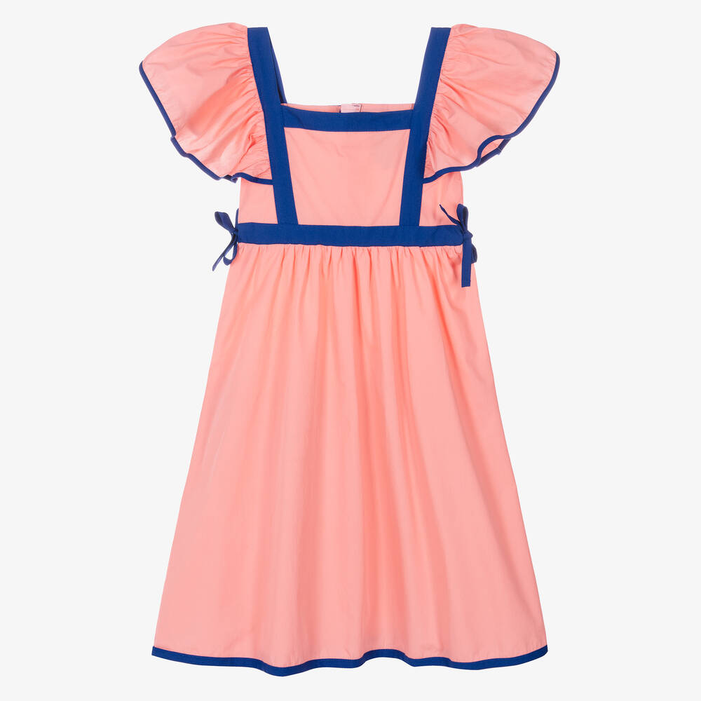 The Middle Daughter - Teen Girls Pink & Blue Cotton Dress | Childrensalon