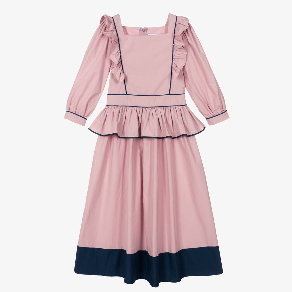 The Middle Daughter - Розовое хлопковое платье | Childrensalon