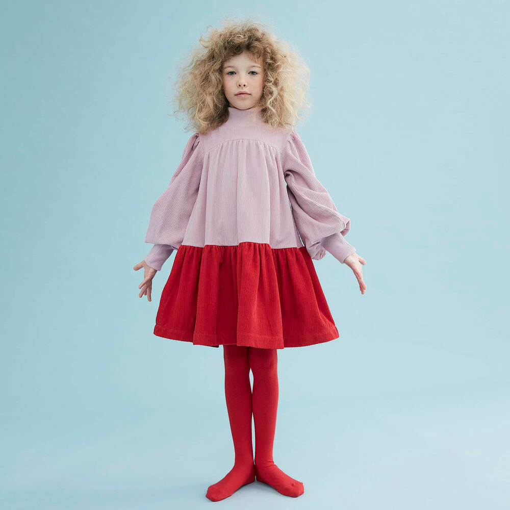 Robe rose sales et rouge