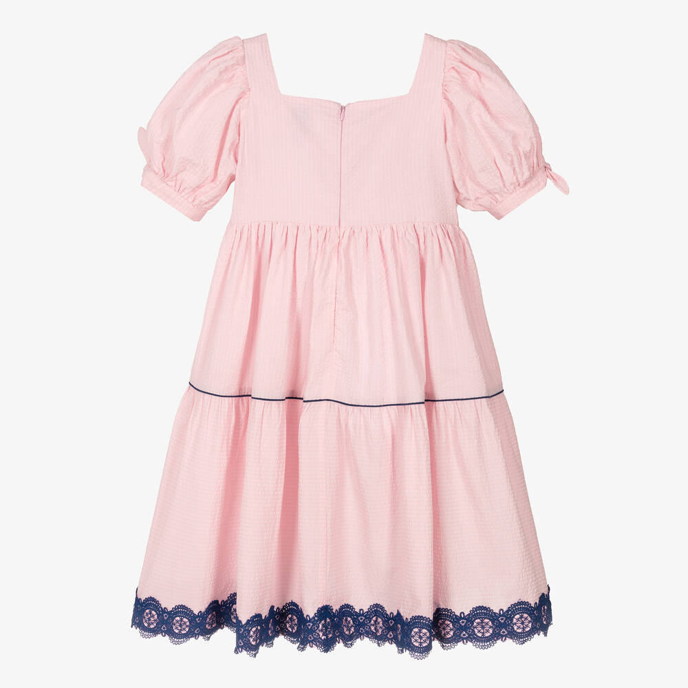 The Middle Daughter-Teen Girls Pink Tiered Cotton Dress | Childrensalon Outlet