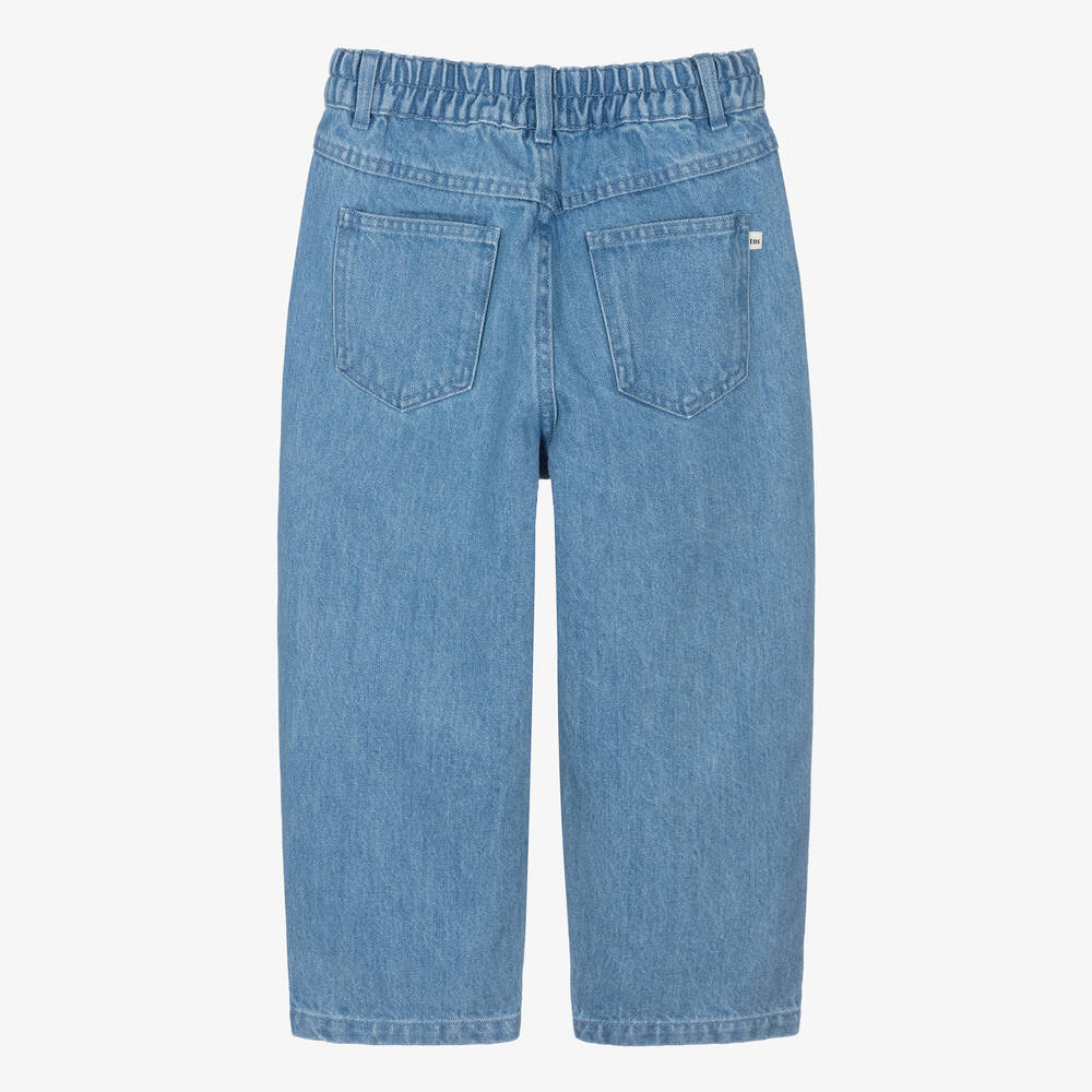 The New Society-Girls Blue Denim Patch Pocket Jeans | Childrensalon Outlet