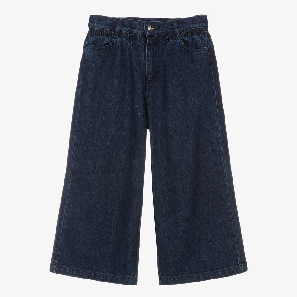 The New Society - Blaue Denim-Jeans mit weitem Bein | Childrensalon