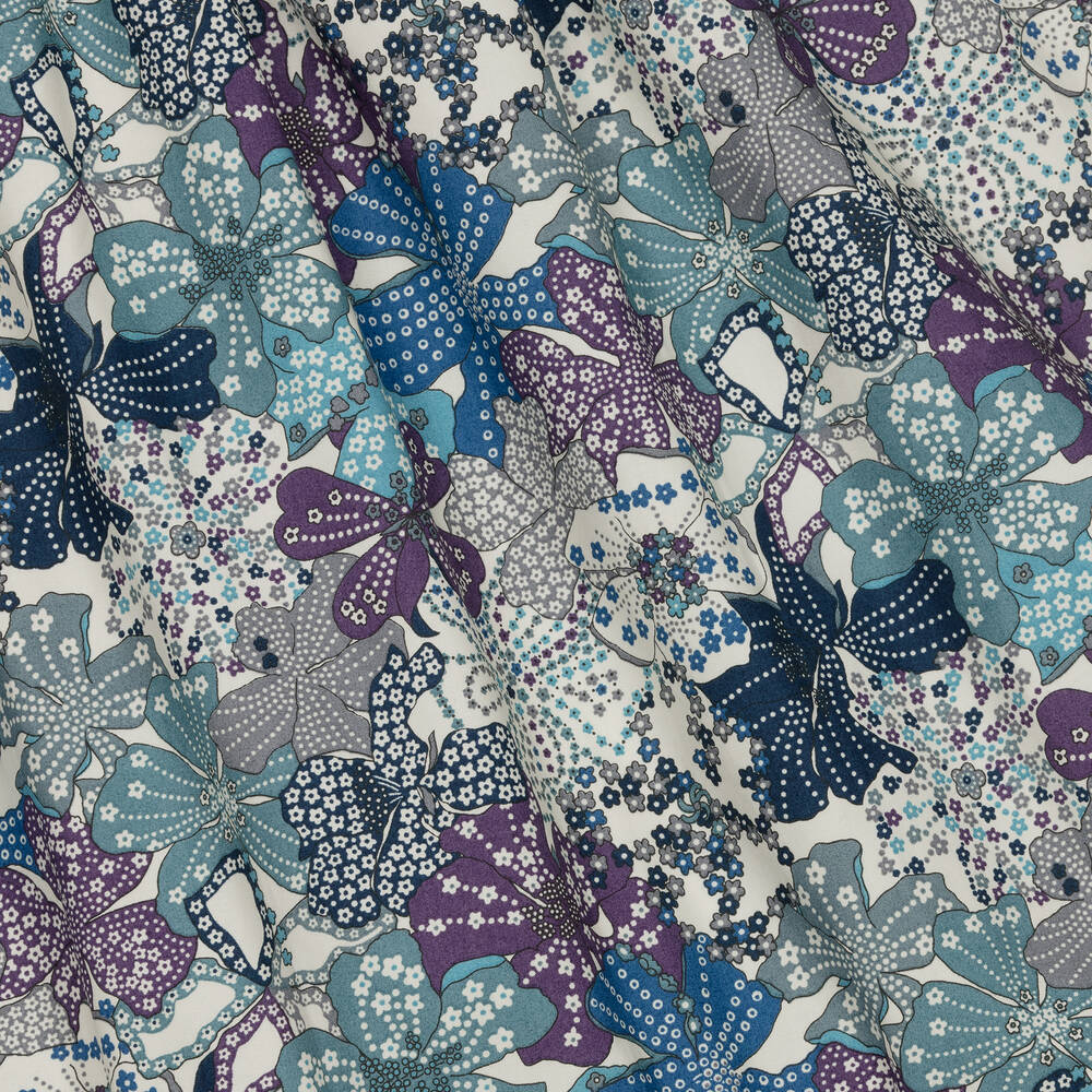 The New Society-Синяя хлопковая юбка с принтом Liberty | Childrensalon Outlet