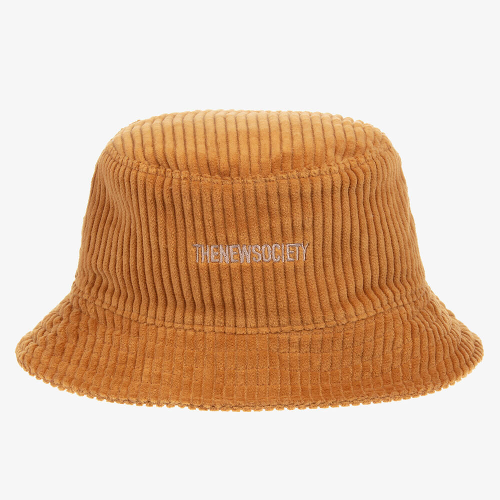 The New Society - Girls Brown Corduroy Bucket Hat | Childrensalon