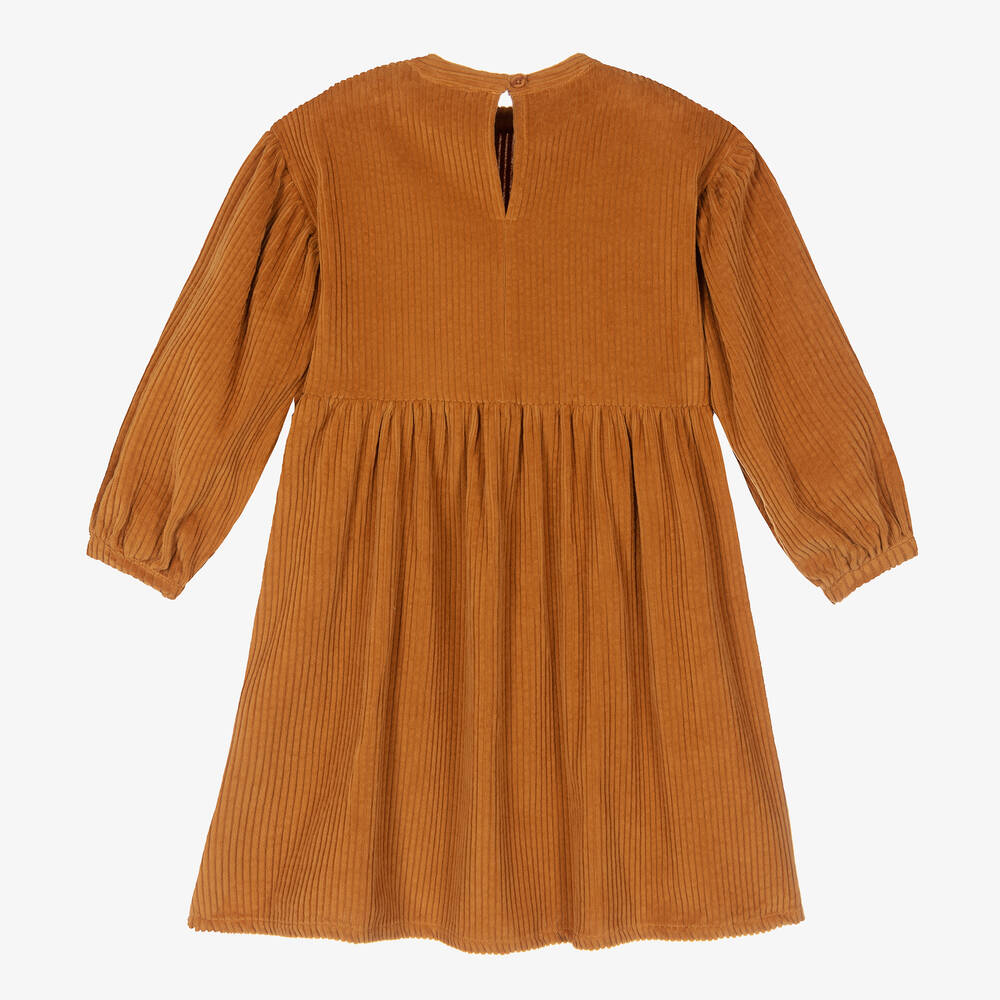 The New Society-Girls Brown Corduroy Dress | Childrensalon Outlet