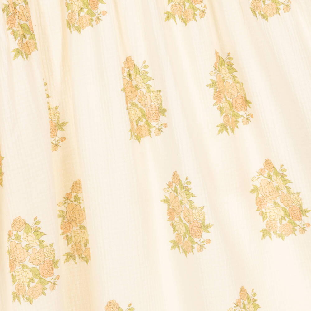 The New Society-Girls Ivory Cotton Floral Dress | Childrensalon Outlet