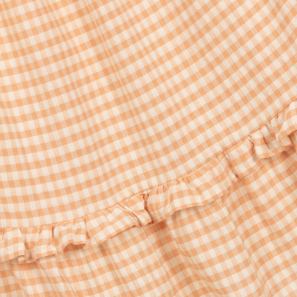 The New Society-Розовая хлопковая юбка в клетку | Childrensalon Outlet