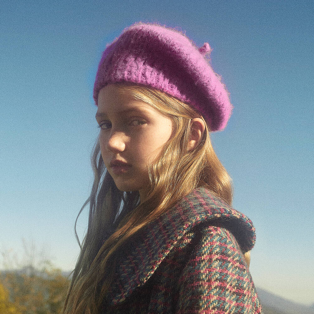 The New Society-Фиолетовый берет крупной вязки | Childrensalon Outlet