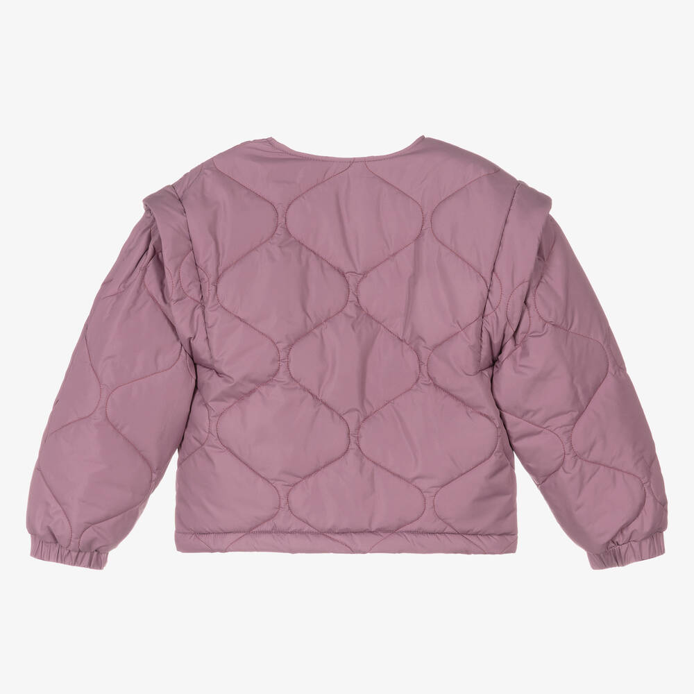 The New Society-Girls Purple Quilted Jacket | Childrensalon Outlet
