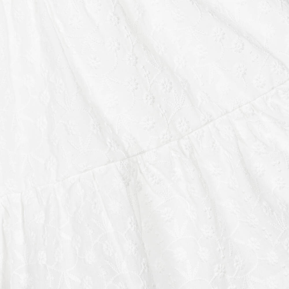 The New Society-Girls White Floral Embroidered Dress | Childrensalon Outlet
