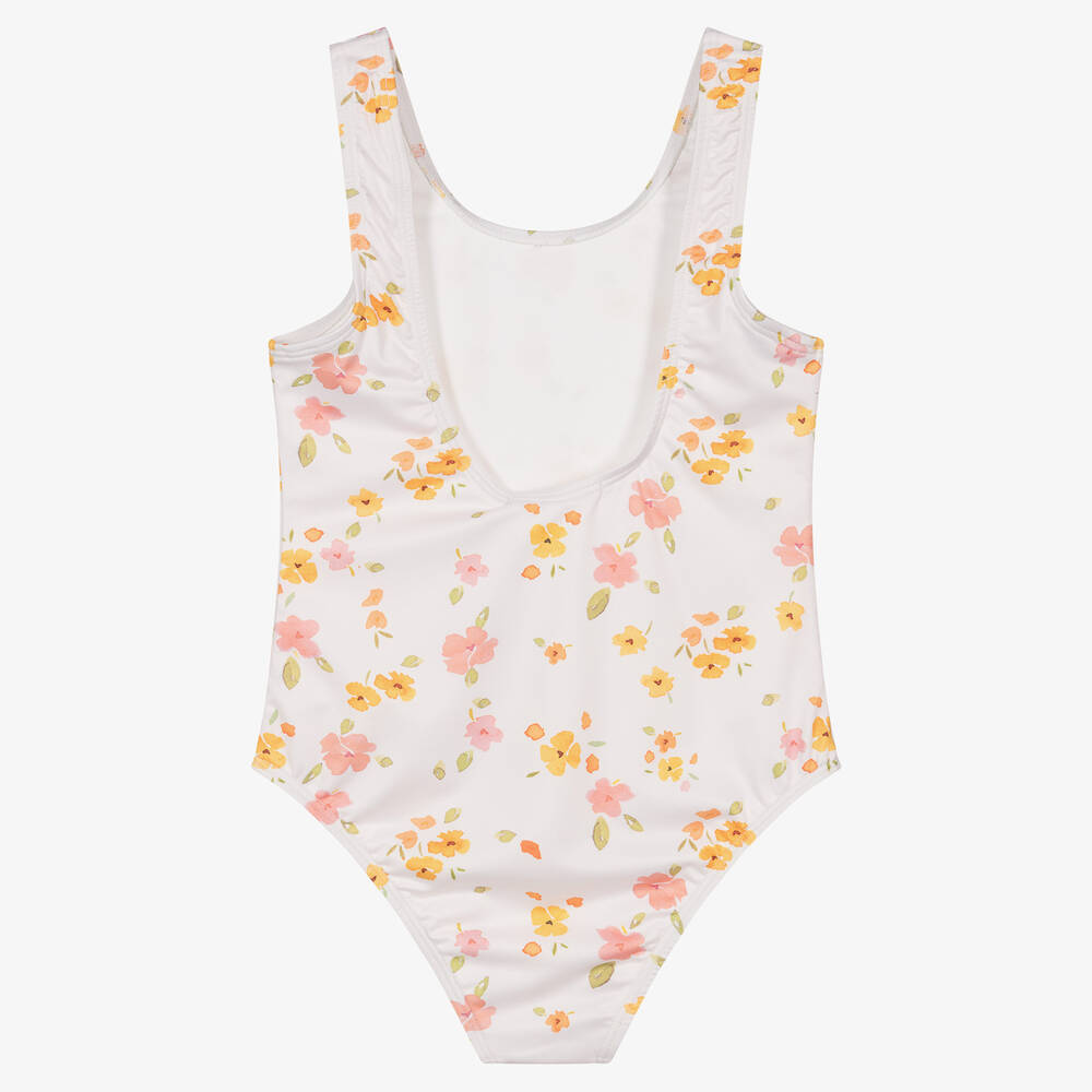 The New Society-Белый купальник в цветочек | Childrensalon Outlet