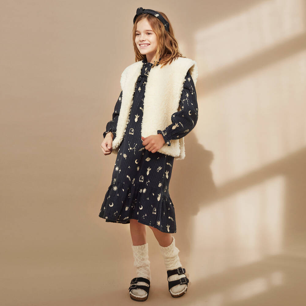 The New Society-Синие сандалии с искуcственным флисом для девочек-подростков | Childrensalon Outlet