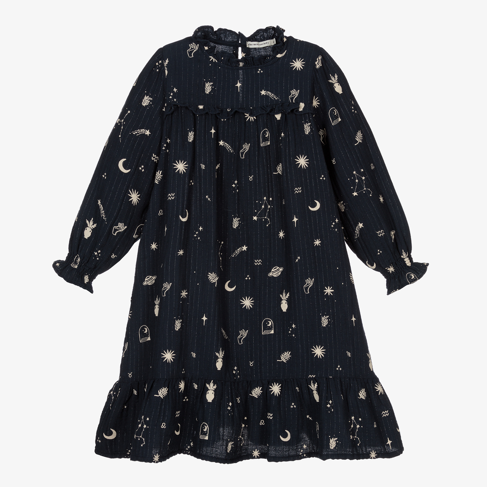 The New Society - Robe bleue en coton Ado fille | Childrensalon