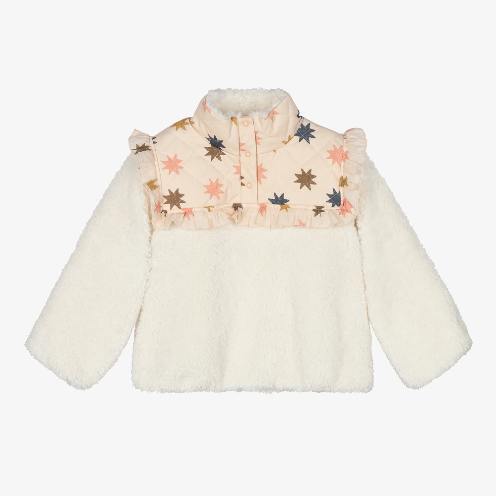 The New Society - Teen Girls Ivory Fleece Top | Childrensalon