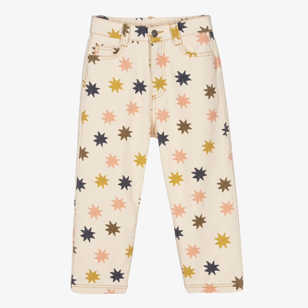 The New Society - Teen Girls Ivory Star Jeans | Childrensalon