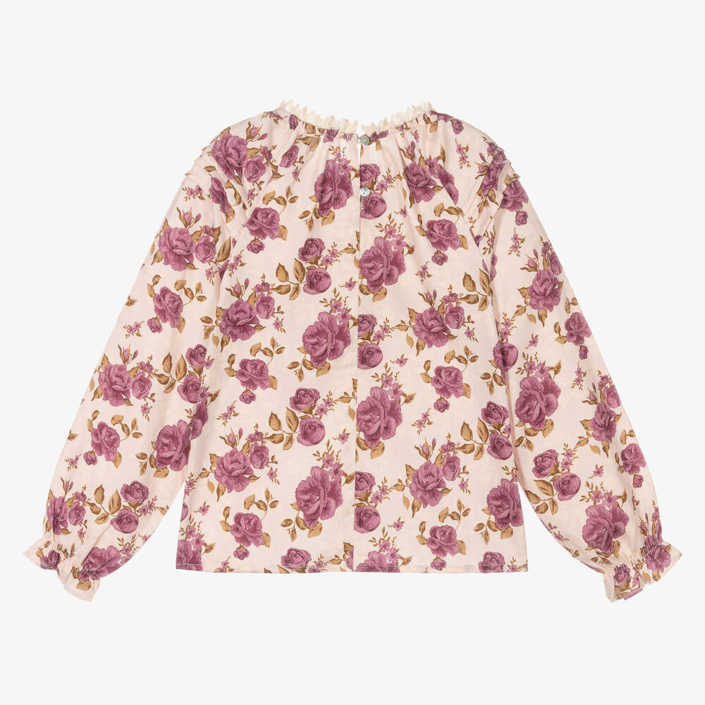 The New Society-Teen Girls Pink Cotton Blouse | Childrensalon Outlet