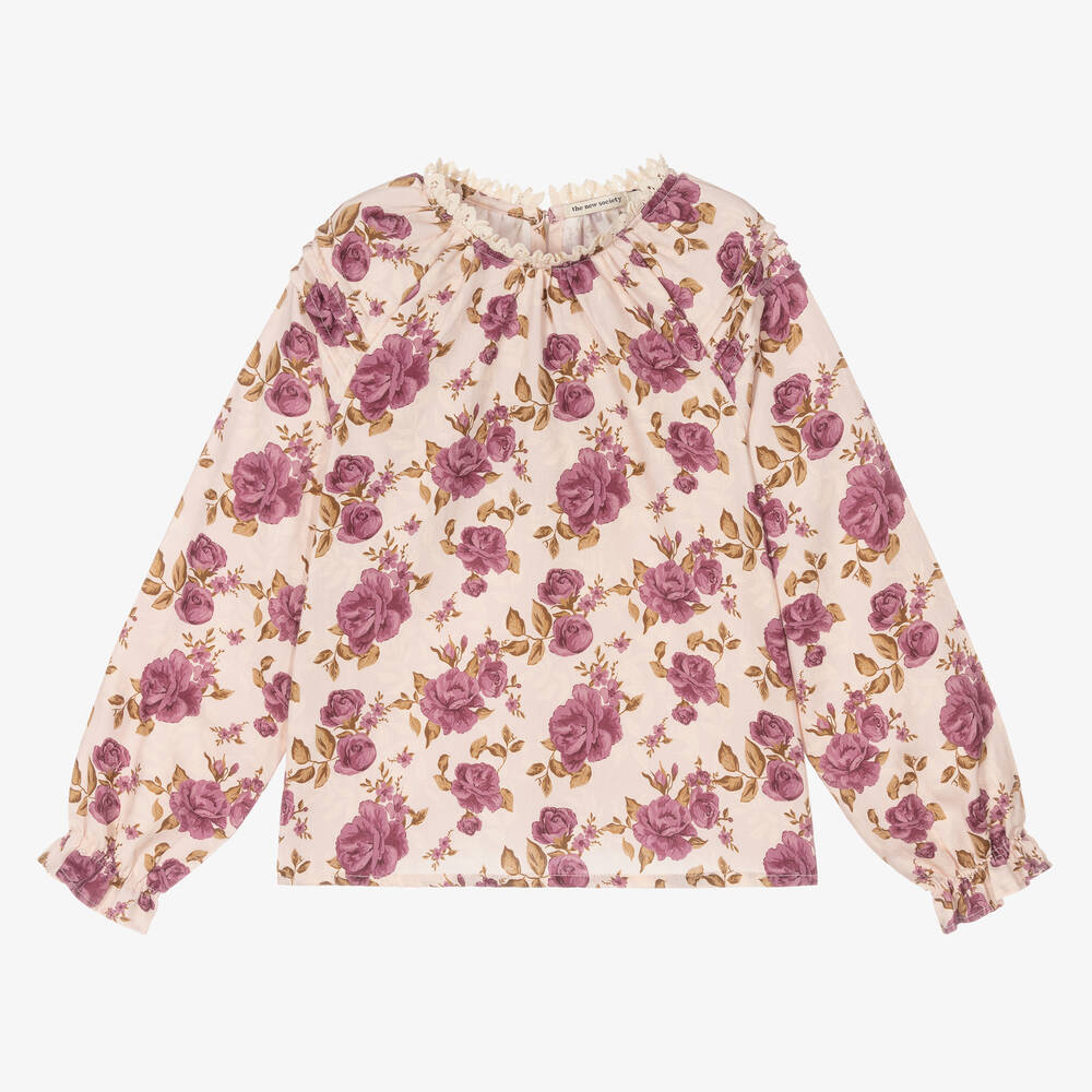 The New Society - Teen Girls Pink Cotton Blouse | Childrensalon