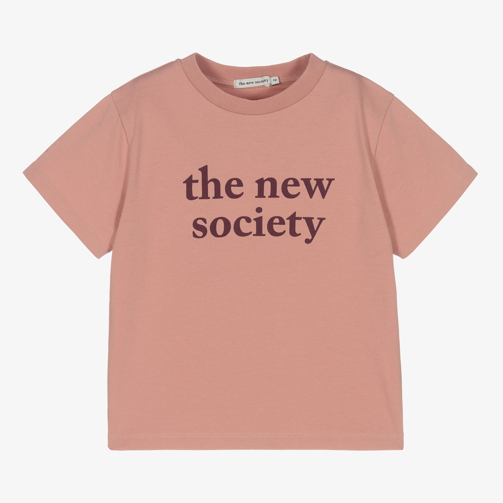 The New Society - Teen Girls Pink Cotton T-Shirt | Childrensalon