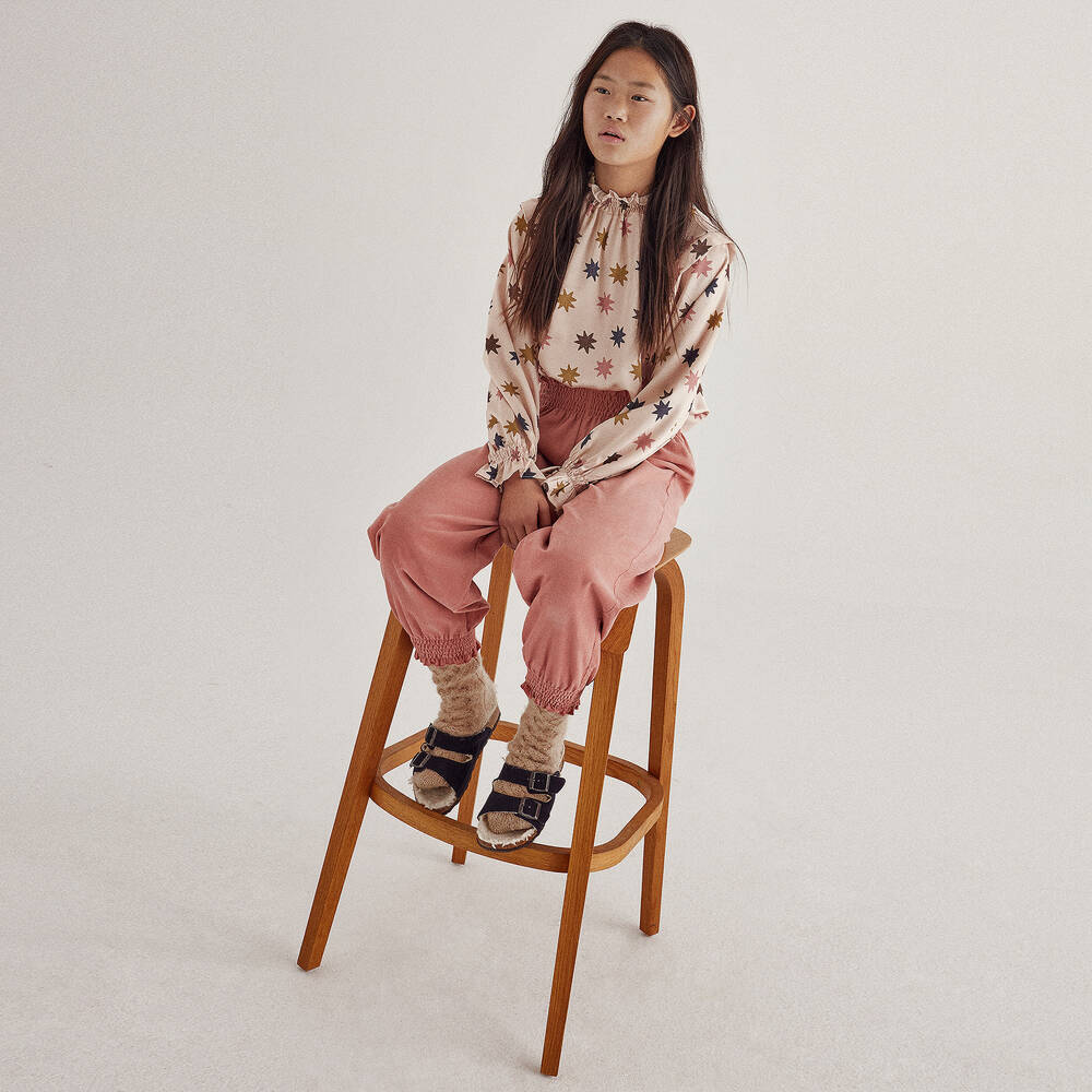 The New Society-Розовая атласная блузка для девочек-подростков | Childrensalon Outlet