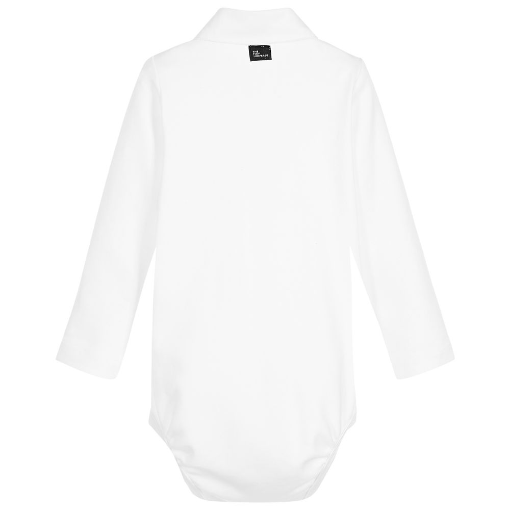 The Tiny Universe-Baby Boys Ivory Tuxedo Bodysuit | Childrensalon Outlet