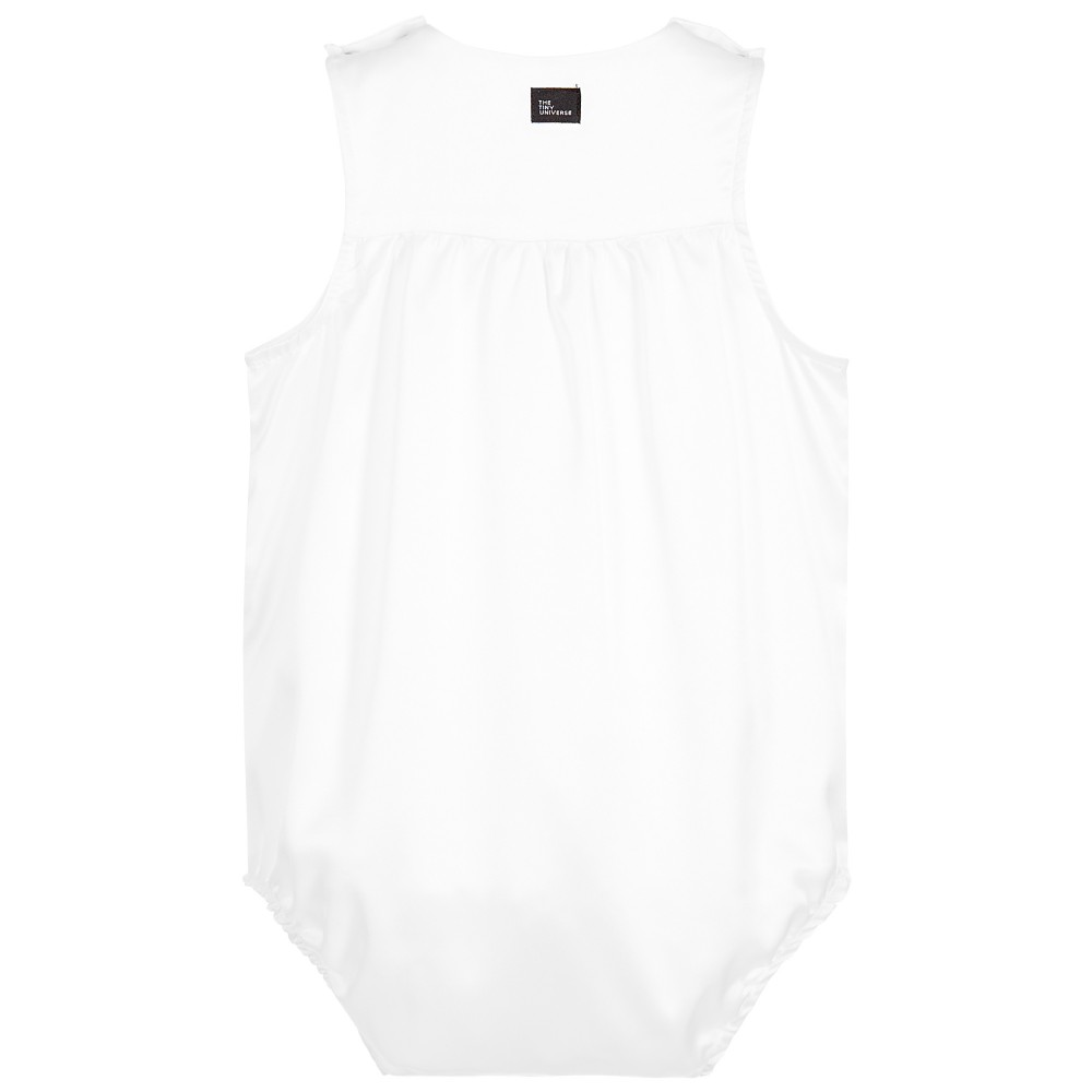 The Tiny Universe-Baby Girls White Satin Bodysuit  | Childrensalon Outlet